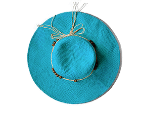 Turquoise beach hat